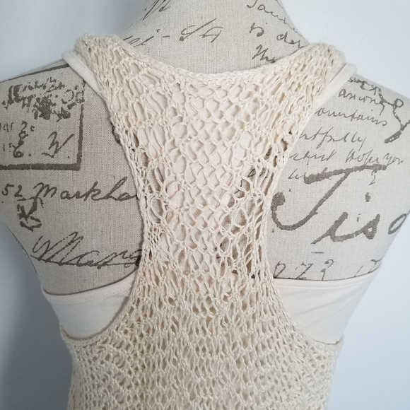 Lucky Brand crochet cream top - Picture 3 of 7